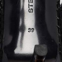 Pre Owned Stella McCartney Black Mesh and PVC Sock  Pumps Size 39