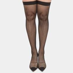 Pre Owned Stella McCartney Black Mesh and PVC Sock  Pumps Size 39