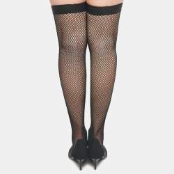 Pre Owned Stella McCartney Black Mesh and PVC Sock  Pumps Size 39