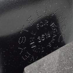 Pre Owned Stella McCartney Black Faux Leather and Mesh  Slide Sandals Size 36.5