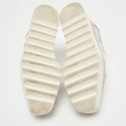 Pre Owned Stella McCartney Silver Patent Leather Elyse Oxford Sneakers Size 37