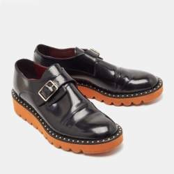 Pre Owned Stella McCartney Black Faux Leather Odette Loafers Size 40.5