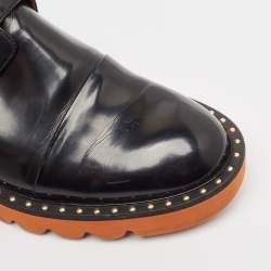 Pre Owned Stella McCartney Black Faux Leather Odette Loafers Size 40.5