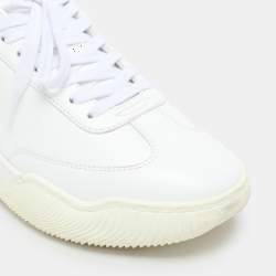 مملوكة مسبقًا Stella McCartney White Faux Leather Loop Low Top Sneakers Size 38