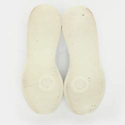 مملوكة مسبقًا Stella McCartney White Faux Leather Loop Low Top Sneakers Size 38