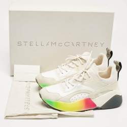 Stella McCartney Multicolor Faux Leather Eclypse Lace Up Sneakers Size 38