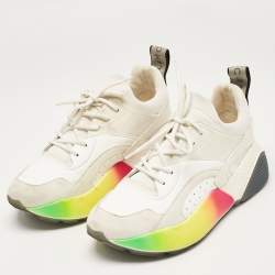 Stella McCartney Multicolor Faux Leather Eclypse Lace Up Sneakers Size 38