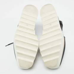 Pre Owned Stella McCartney Black Faux Leather Elyse Cutout Platform Derby Size 36.5