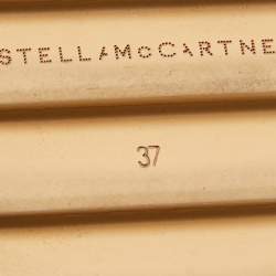 Pre Owned Stella McCartney Brown Nubuck Leather Elyse Star Wedge Sneakers Size 37