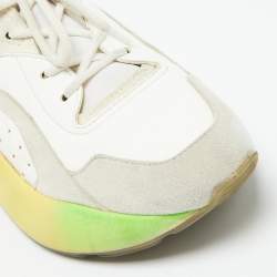 Stella McCartney Off White Faux Leather and Faux Suede Eclypse Sneakers Size 37
