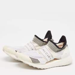 Stella McCartney x Adidas White Knit Fabric Ultra Boost x 3 D S Slip On Sneakers Size 38 1/3