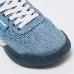 Stella McCartney Blue Mesh and Denim Loop Sneakers Size 37