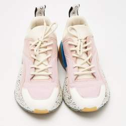 Stella McCartney Multicolor Faux Leather and Faux Suede Eclypse Sneakers Size 37