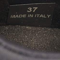 Pre Owned Stella McCartney White Faux Leather and Neoprene Eclypse Lace Up Sneakers Size 37