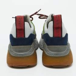 Stella McCartney Multicolor Faux Leather and Neoprene Eclypse Chunky Sneakers Size 36