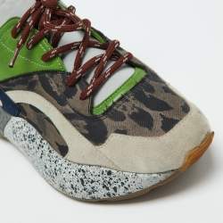 Stella McCartney Multicolor Faux Leather and Neoprene Eclypse Chunky Sneakers Size 36