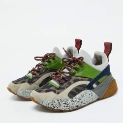 Stella McCartney Multicolor Faux Leather and Neoprene Eclypse Chunky Sneakers Size 36