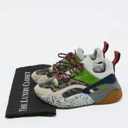 Stella McCartney Multicolor Faux Leather and Neoprene Eclypse Chunky Sneakers Size 36