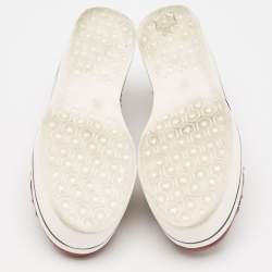 Stella McCartney Red Faux Patent Leather Binx Star Sneakers Size 40