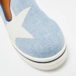 Stella McCartney Blue/White Denim Binx Star Sneakers Size 41
