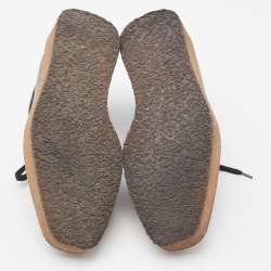 Pre Owned Stella McCartney Black Suede And Faux Leather Lace Up Sneakers Size 36.5