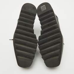 Pre Owned Stella McCartney Black Faux Leather Elyse Platform Derby Sneakers Size 38