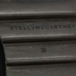 Pre Owned Stella McCartney Black Faux Leather Elyse Platform Derby Sneakers Size 38