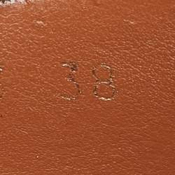 Pre Owned Stella McCartney Blue Denim Binx Star Platform Slip On Sneakers Size 38