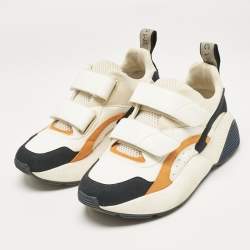 Stella McCartney Multicolor Faux Leather and Faux Suede Eclypse Lace Up Sneakers Size 39
