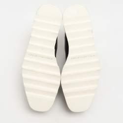 Pre Owned Stella McCartney Black Faux Leather Sneak-Elyse Derby Sneakers Size 35