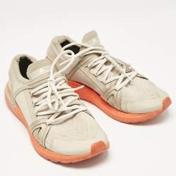 Stella McCartney X Adidas Beige Knit Fabric Ultraboost 20 Sneakers Size 42.5