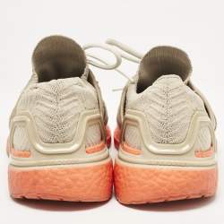 Stella McCartney X Adidas Beige Knit Fabric Ultraboost 20 Sneakers Size 42.5