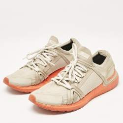 Stella McCartney X Adidas Beige Knit Fabric Ultraboost 20 Sneakers Size 42.5