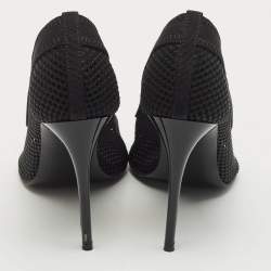 Stella McCartney Black Knit Mesh Pointed Toe Pumps Size 36