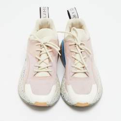 Stella McCartney Multicolor Faux Leather and Faux Suede Eclypse Lace Up Sneakers Size 39