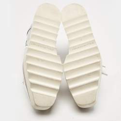 Pre Owned Stella McCartney Silver Faux Leather Elyse Star Platform Sneakers Size 37