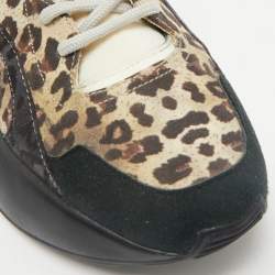 Stella McCartney Multicolor Faux Leather and Faux Suede Eclypse Low Top Sneakers Size 36