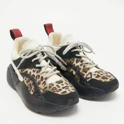 Stella McCartney Multicolor Faux Leather and Faux Suede Eclypse Low Top Sneakers Size 36