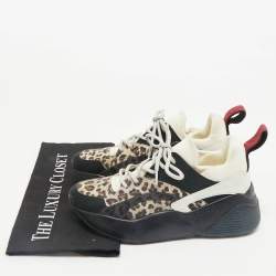 Stella McCartney Multicolor Faux Leather and Faux Suede Eclypse Low Top Sneakers Size 36