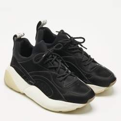  Stella McCartney Black Polyamide Fabric Eclypse Low Top Sneakers Size 39