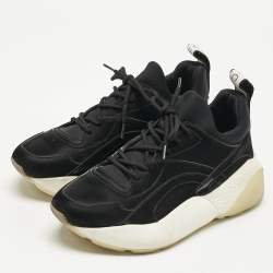 Stella McCartney Black Polyamide Fabric Eclypse Low Top Sneakers Size 39