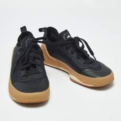 Pre Owned Stella McCartney x Adidas Black Neoprene Treino Low Top Sneakers Size 39 1/3