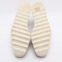 Pre Owned Stella McCartney Brown Faux Cut Out Leather Elyse Platform Derby Sneakers Size 39