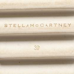 Pre Owned Stella McCartney Brown Faux Cut Out Leather Elyse Platform Derby Sneakers Size 39