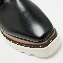 Pre Owned Stella McCartney Black Faux Leather Elyse Sneakers Size 37