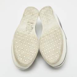 Pre Owned Stella McCartney Black Faux Leather Chain Link Platform Slip On Sneakers Size 38