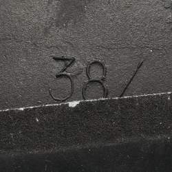 Pre Owned Stella McCartney Black Glitter Binx Star Slip On Sneakers Size 38