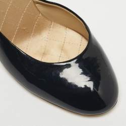 Pre Owned Stella McCartney Black/Beige Patent Leather D'orsay Ankle Strap Pumps Size 38