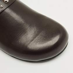 Pre Owned Stella McCartney Brown Leather Elyse Eco Alter Flat Sandals Size 38