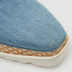 Pre Owned Stella McCartney Blue Cut Out Denim Elyse Platform Derby Sneakers Size 37